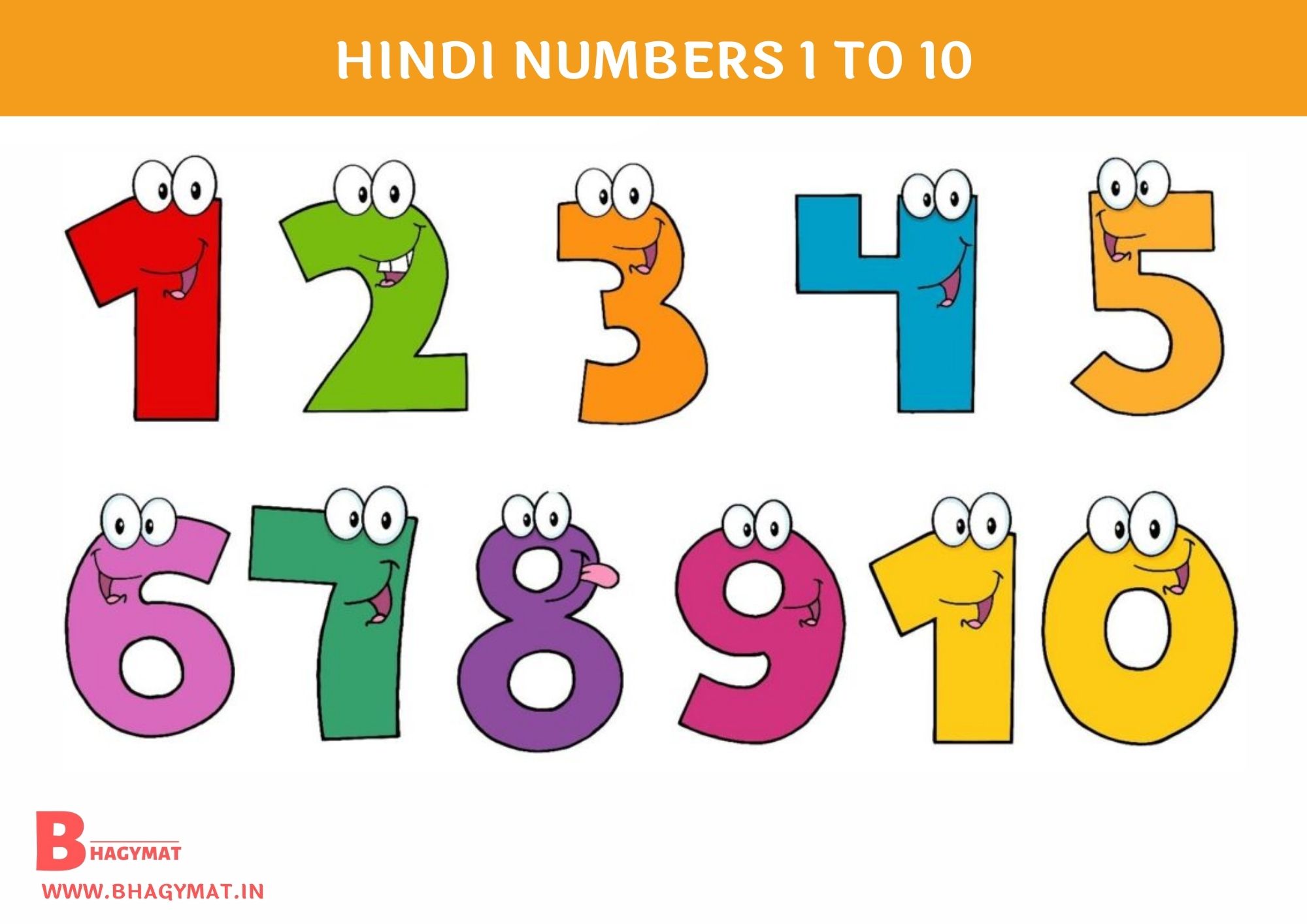 हिंदी नंबर्स 1 से 10 तक (Hindi Numbers 1-10) - Numbers Hindi 1 To 10 - 1 To 10 Hindi Numbers - Hindi Numbers 1 To 10